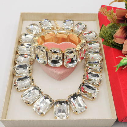 MARGOT LUXE SET - Collier ,Bracciale e Orecchini con pietre sfaccettate