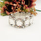 MARGOT LUXE - Bracciale elasticizzato con pietre sfaccettate -luce colection