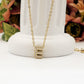 Collana MINI INIZIALE Zirconata in Acciaio inossidabile