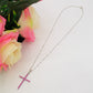 CROSS  ~ ARGENTO 925 ~ Collana con pendente croce in cubic zirconia