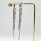 DEMI ~ Orecchini a cascata in catena con cubic zirconia