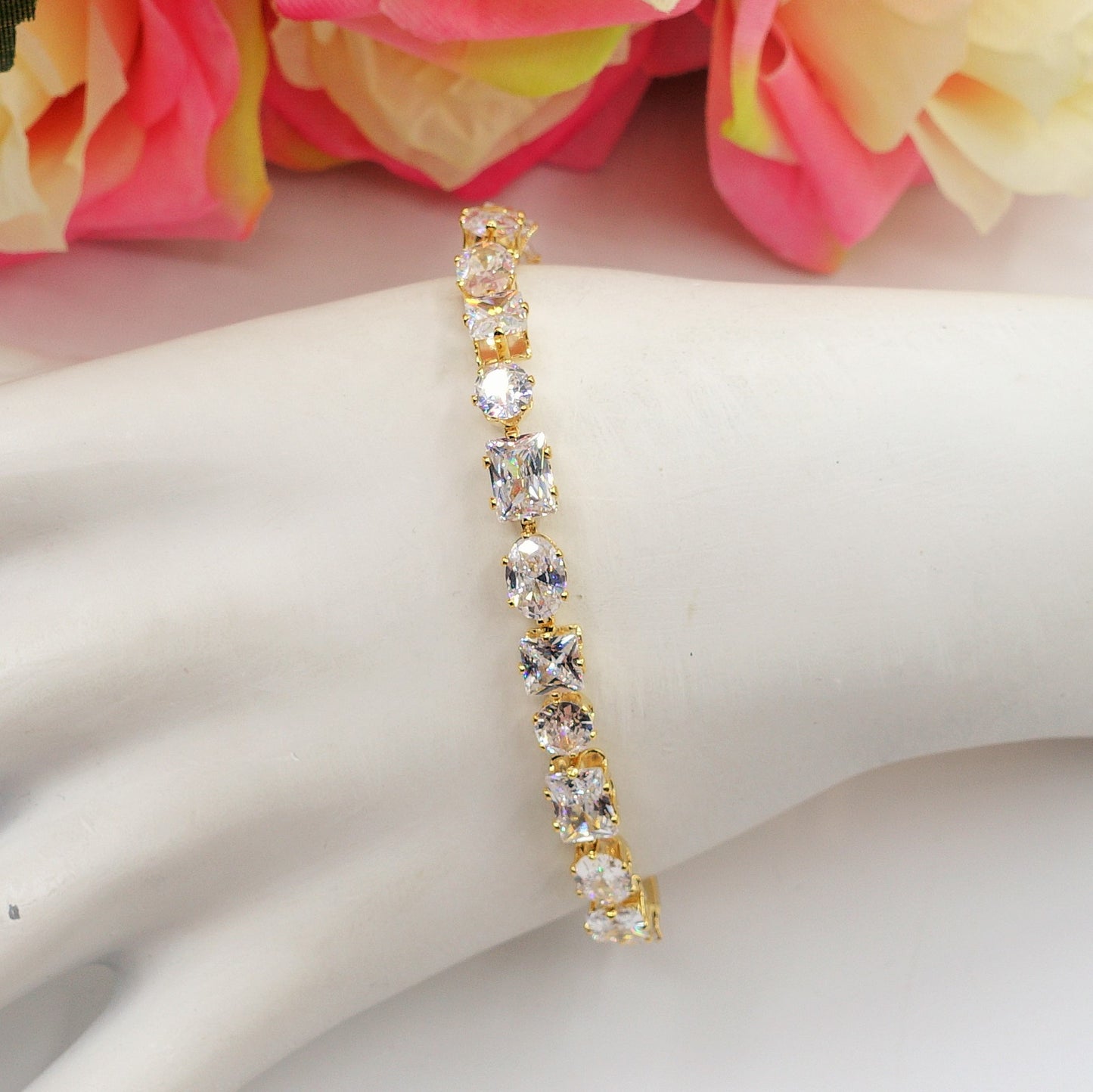 CHARIS - Bracciale Tennis con Cubic Zirconia RAINBOW