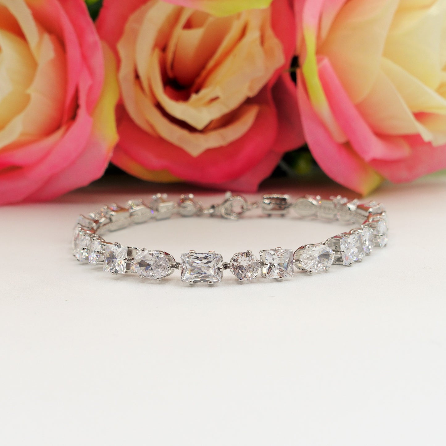 CHARIS - Bracciale Tennis con Cubic Zirconia RAINBOW