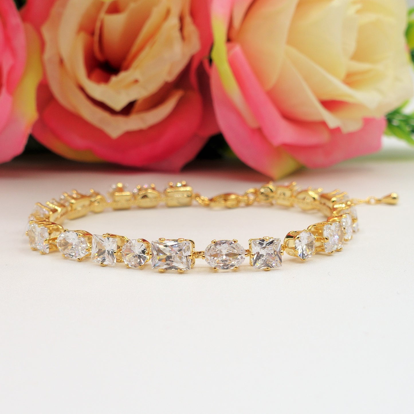CHARIS - Bracciale Tennis con Cubic Zirconia RAINBOW