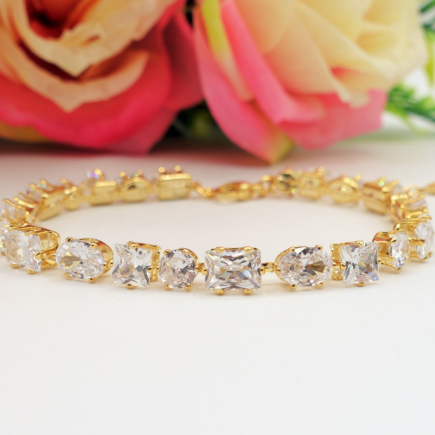 CHARIS - Bracciale Tennis con Cubic Zirconia RAINBOW