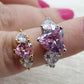 Diana Chunky ~ Anello cuori grandi con cubic zirconia a forma di cuore