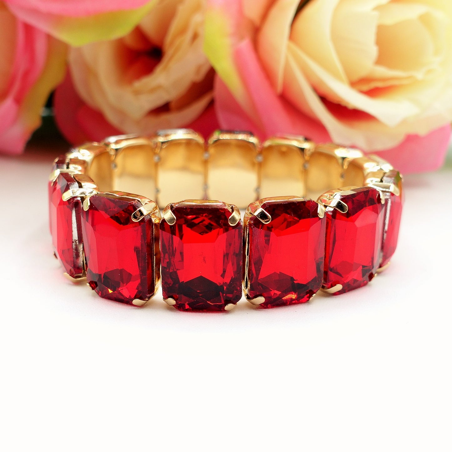 MARGOT new colours - Bracciale Elasticizzato con pietre sfaccettate