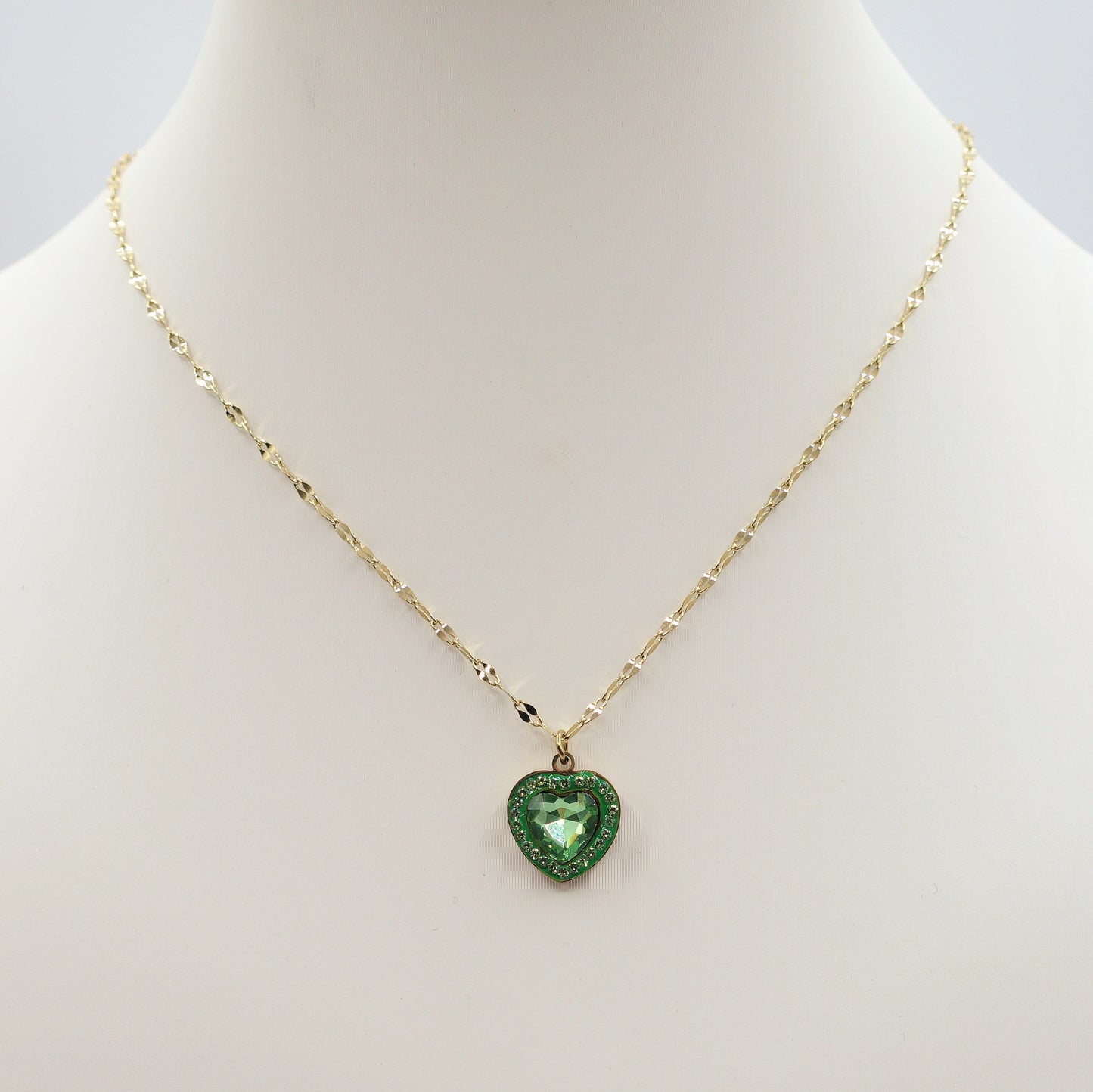 IRIS - ACCIAIO INOSSIDABILE- Collana con pendente cuore in cubic zirconia