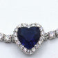 DIANA ~Chunky ~ Bracciale tennis con cuore in Cubic Zirconia