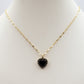 IRIS - ACCIAIO INOSSIDABILE- Collana con pendente cuore in cubic zirconia