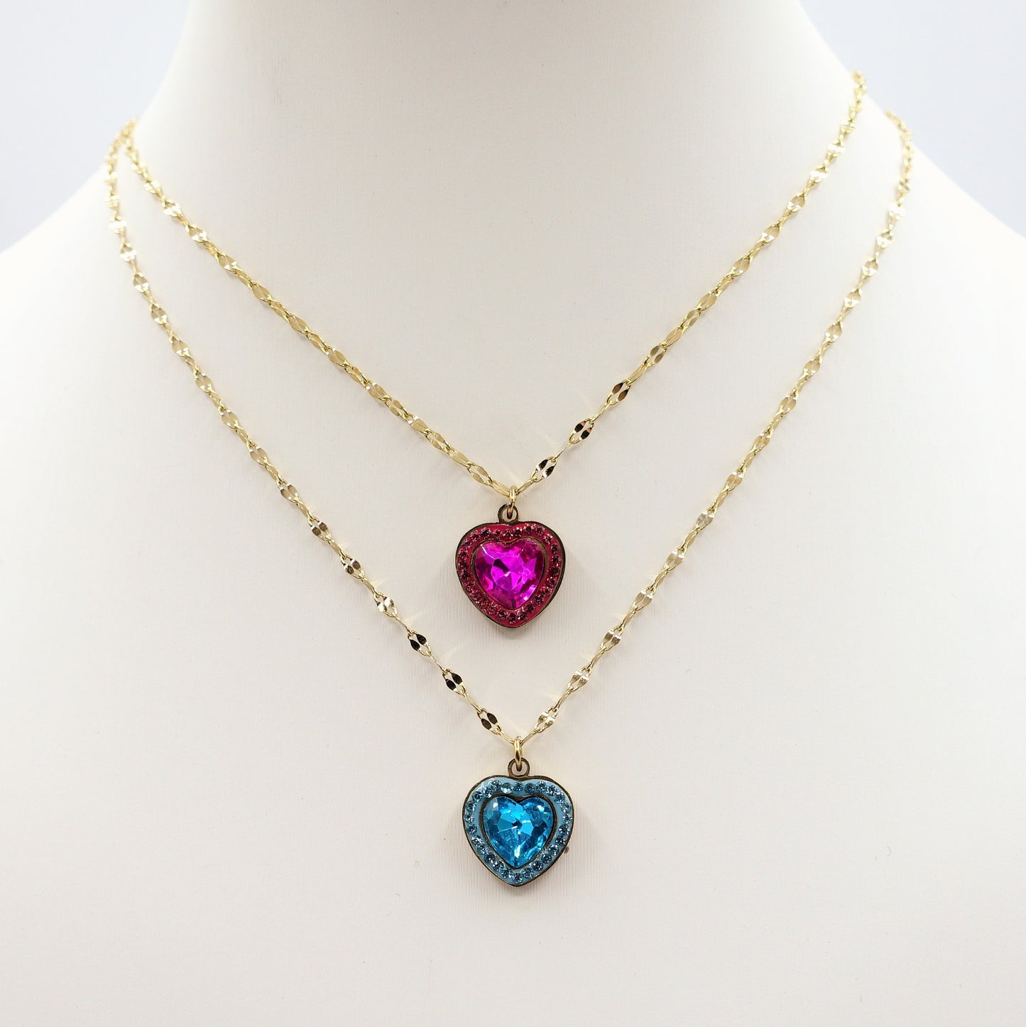 IRIS - ACCIAIO INOSSIDABILE- Collana con pendente cuore in cubic zirconia