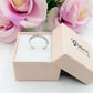 DELIGHT ~ ANELLO in ARGENTO 925 fedina asimmetrica con cubic zirconia bicolor