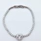 DIANA ~Chunky ~ Bracciale tennis con cuore in Cubic Zirconia
