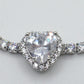 DIANA ~Chunky ~ Bracciale tennis con cuore in Cubic Zirconia