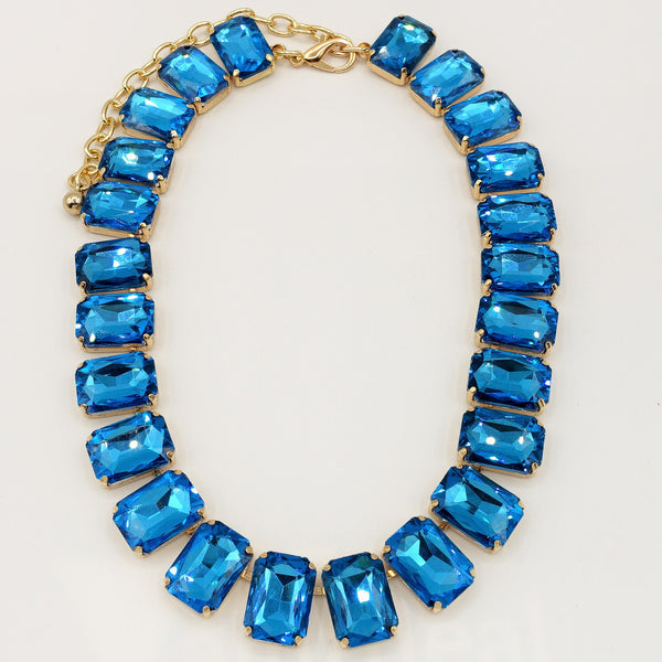 MARGOT SET - TURCHESE-COLLIER E BRACCIALE  con pietre sfaccettate - LUCE COLLECTION