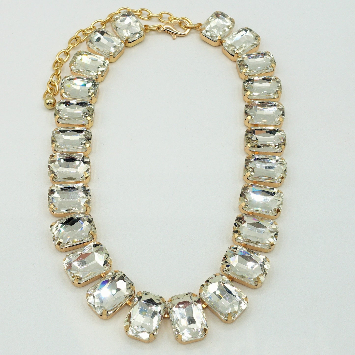 MARGOT collier con pietre sfaccettate - silver
