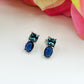 CHARIS tiny - Orecchini bottone con Cubic Zirconia RAINBOW