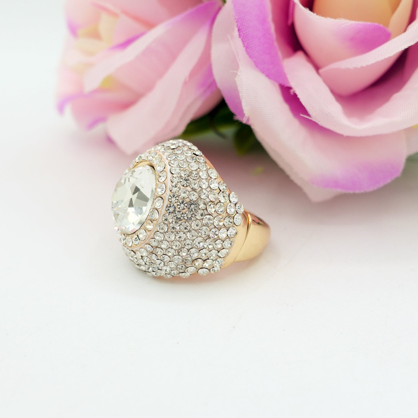 SELENE - Cocktail ring regolabile con cubic zirconia