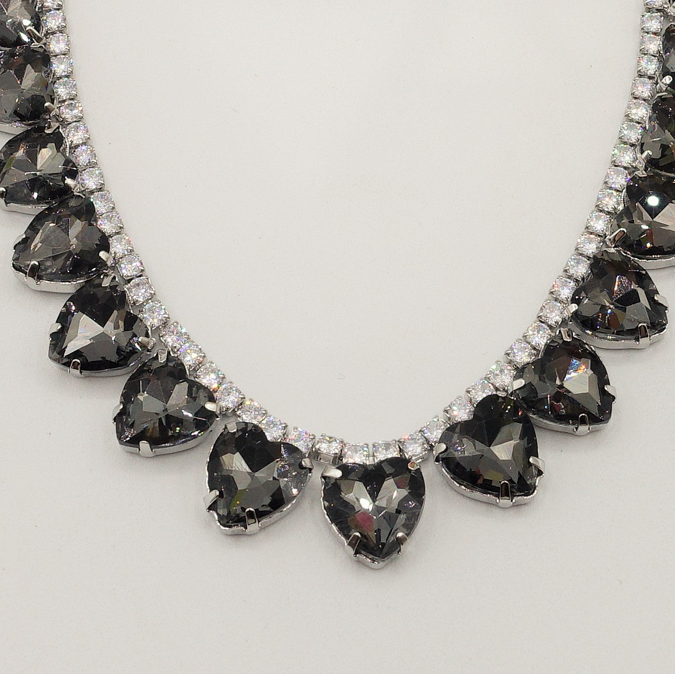 WENDY HEARTS - collier con pietre a CUORE sfaccettate e cubic zirconia