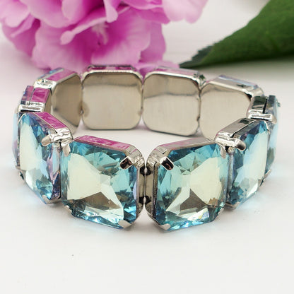 MARGOT SQUARE -Bracciale Elasticizzato con pietre sfaccettate - LUCE COLLECTION