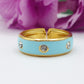 SUNNY ~Anello regolabile IN ACCIAIO INOSSIDABILE smaltato con zirconi