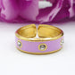 SUNNY ~Anello regolabile IN ACCIAIO INOSSIDABILE smaltato con zirconi