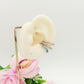 ADELE ~ Earcuff mono orecchino SENZA buco a CUORE con cubic zirconia RAINBOW