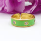 SUNNY ~Anello regolabile IN ACCIAIO INOSSIDABILE smaltato con zirconi