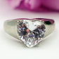 Isabelle - Acciaio Inossidabile~ anello chevalier cubic zirconia a cuore