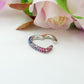ADELE ~ Earcuff mono orecchino SENZA buco a CUORE con cubic zirconia RAINBOW