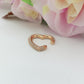 ADELE ~ Earcuff mono orecchino SENZA buco a CUORE con cubic zirconia RAINBOW