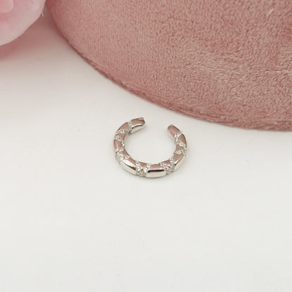 SORAYA ~ Earcuff MONO orecchino SENZA buco con cubic zirconia RAINBOW