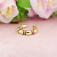 SORAYA ~ Earcuff MONO orecchino SENZA buco con cubic zirconia RAINBOW