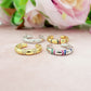 SORAYA ~ Earcuff MONO orecchino SENZA buco con cubic zirconia RAINBOW