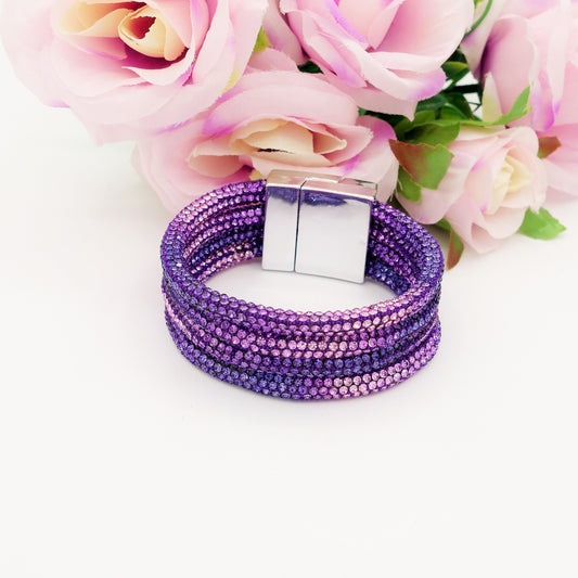 MABEL 4 fili ~Bracciale morbido in cubic zirconia