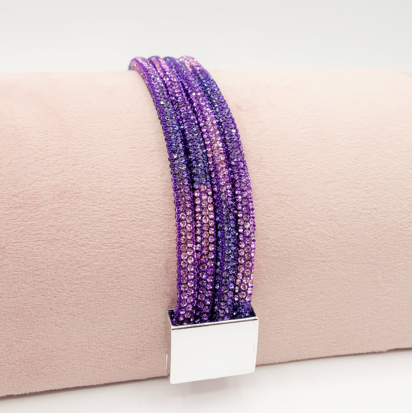 MABEL 4 fili ~Bracciale morbido in cubic zirconia