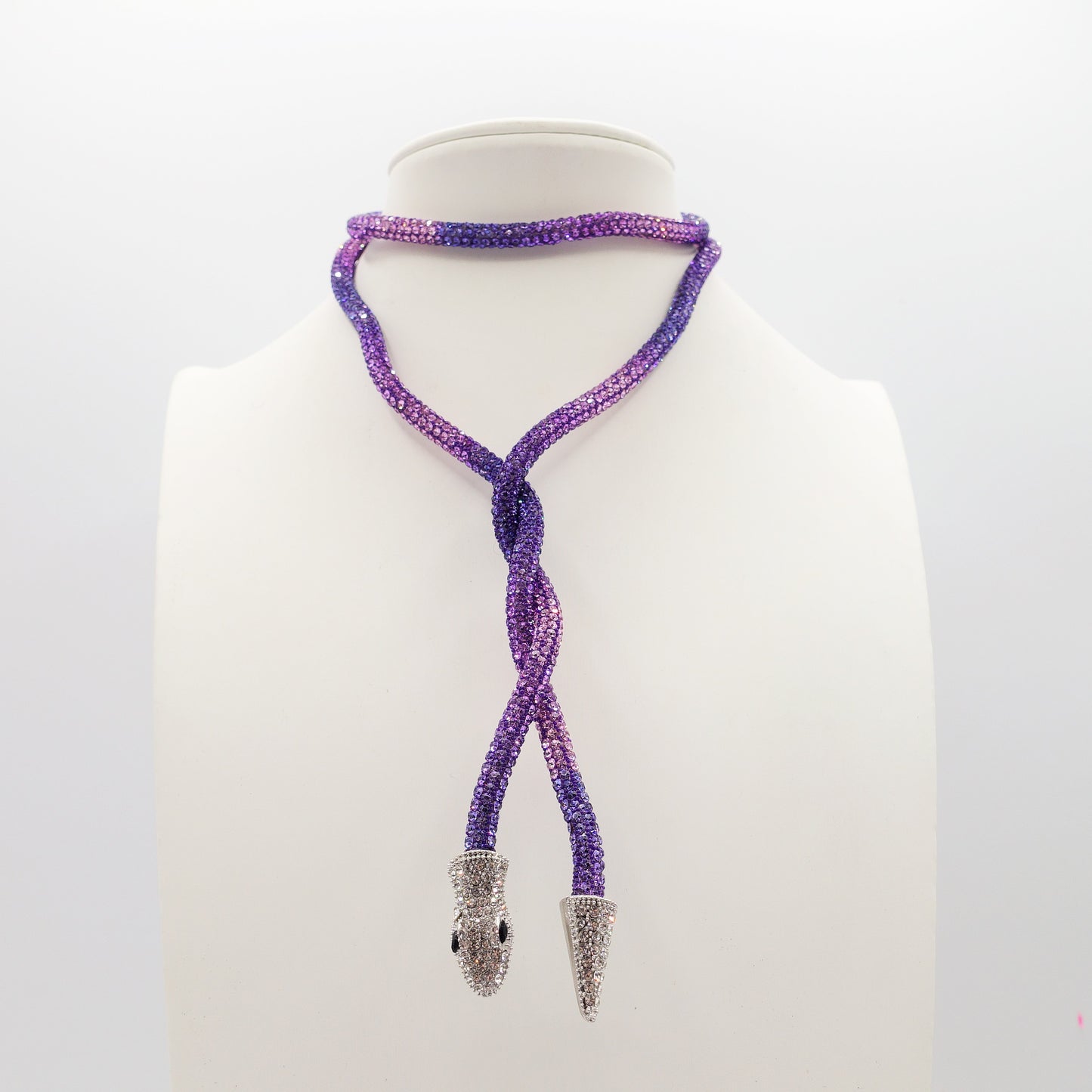 KAA ~ Collier snodato a serpente con cubic zirconia