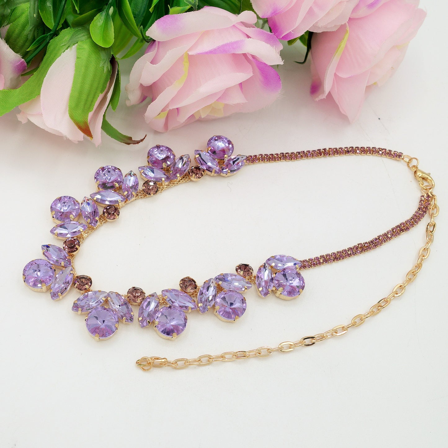 OPHELIA ~ Collana con pietre sfaccettate LUCE COLLECTION