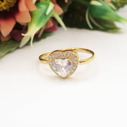 SOFIA ~ Anello regolabile in ACCIAIO INOSSIDABILE con cubic zirconia