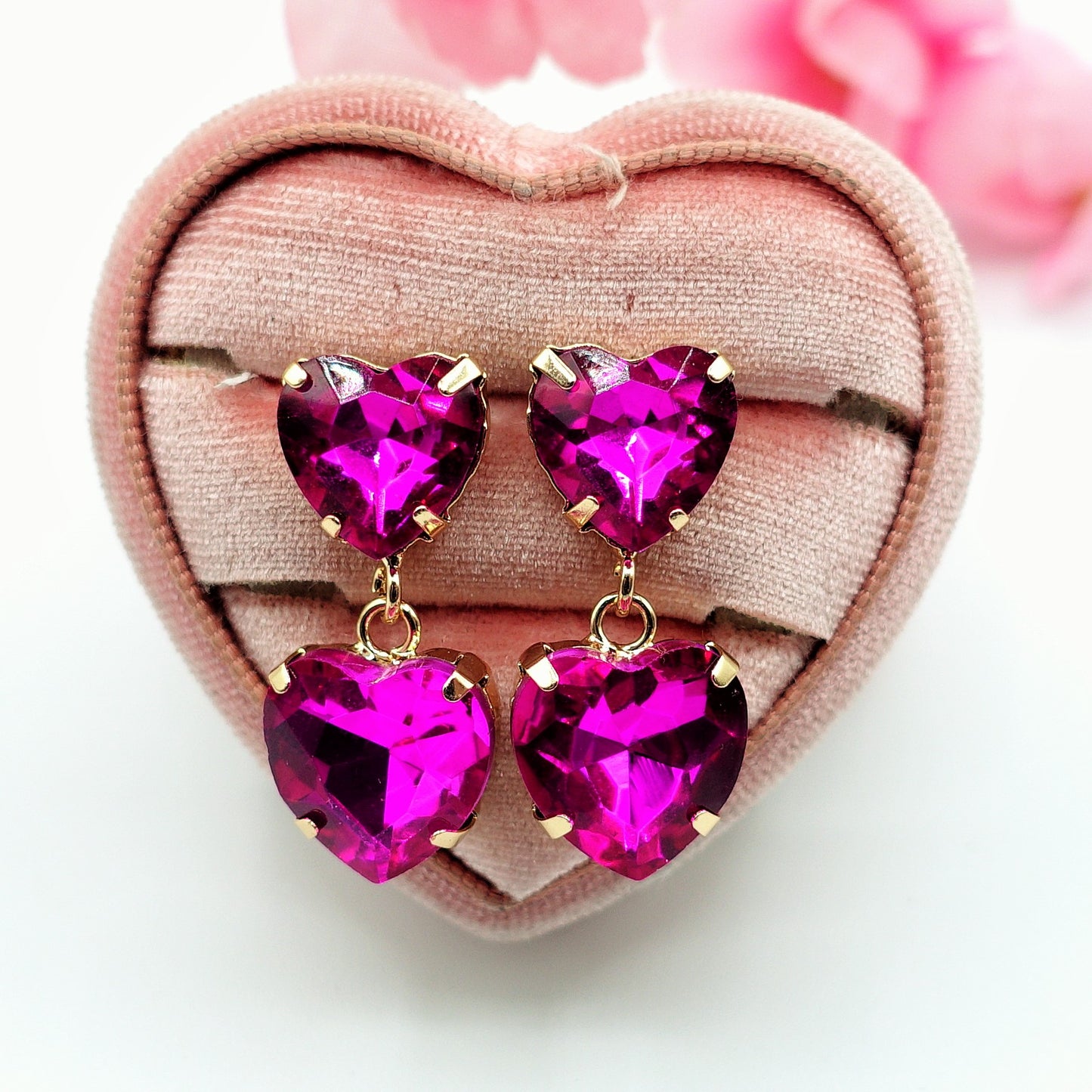 LUCE HEARTS - Orecchini con CUORI pendenti