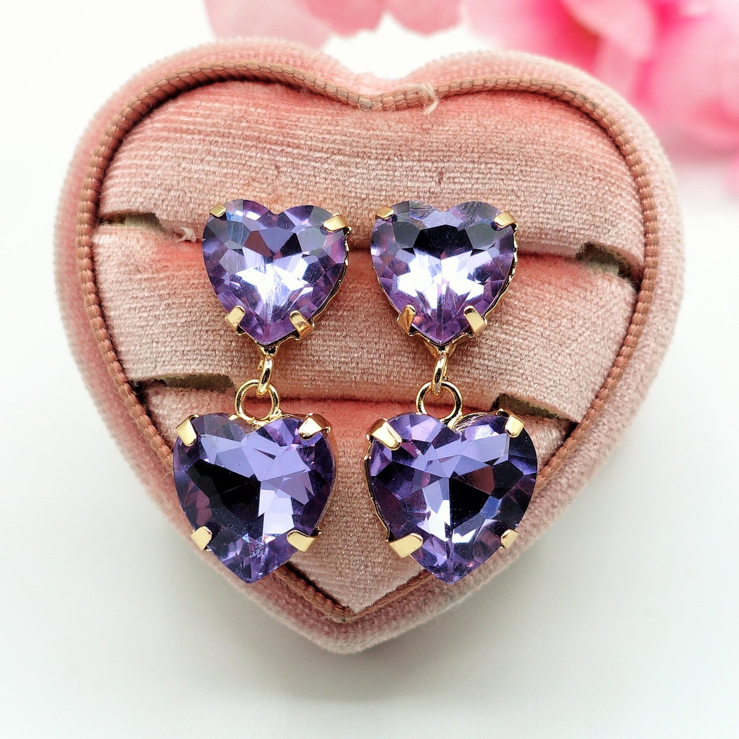 LUCE HEARTS - Orecchini con CUORI pendenti