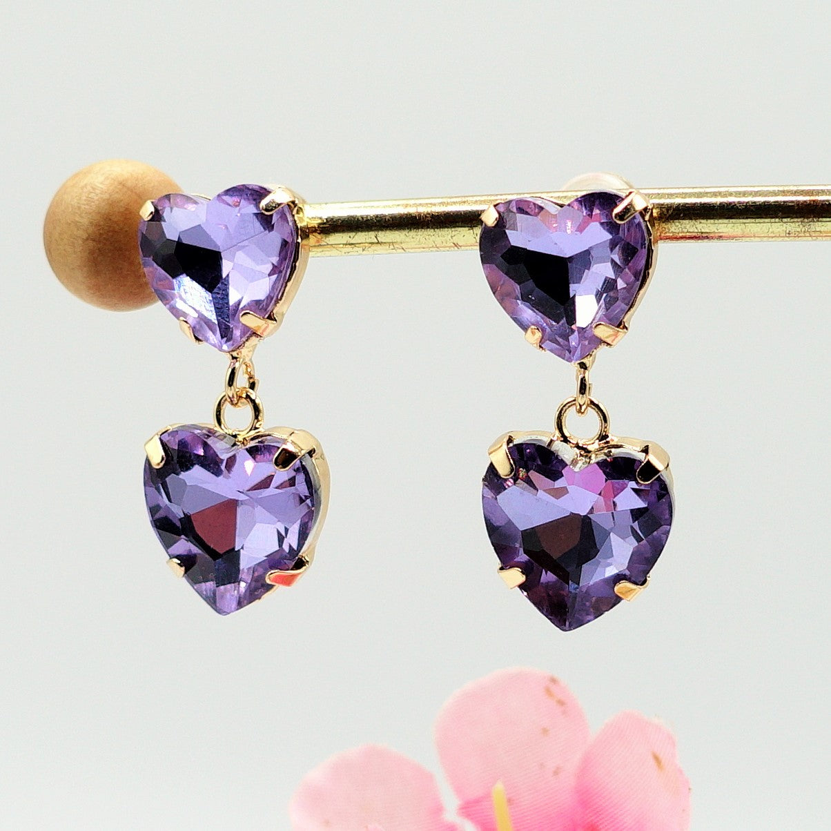 LUCE HEARTS - Orecchini con CUORI pendenti