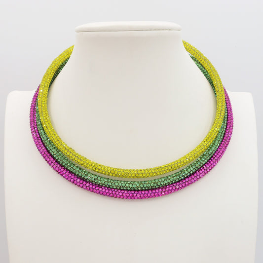 MABEL CHOKER ~ Girocollo semirigido cubic zirconia