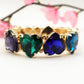 LUCE HEARTS- -Bracciale elasticizzato con pietre a cuore sfaccettate