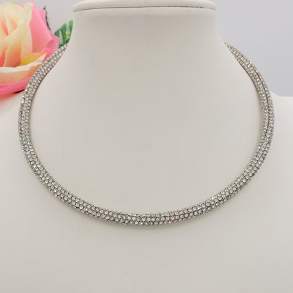 MABEL CHOKER ~ Girocollo semirigido cubic zirconia