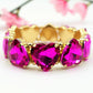 LUCE HEARTS- -Bracciale elasticizzato con pietre a cuore sfaccettate