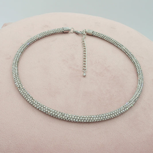 MABEL CHOKER ~ Girocollo semirigido cubic zirconia