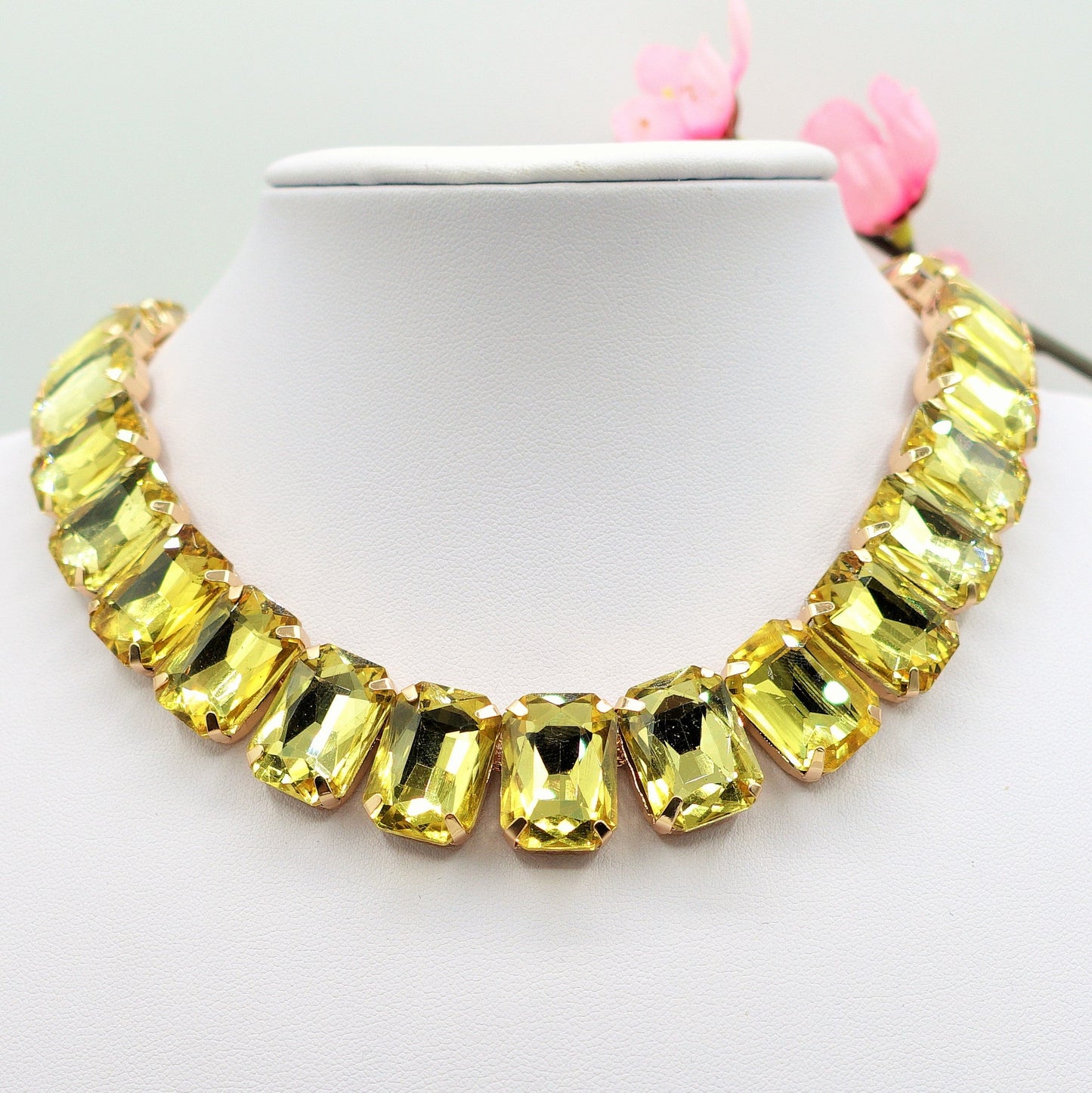 MARGOT collier con pietre sfaccettate - silver
