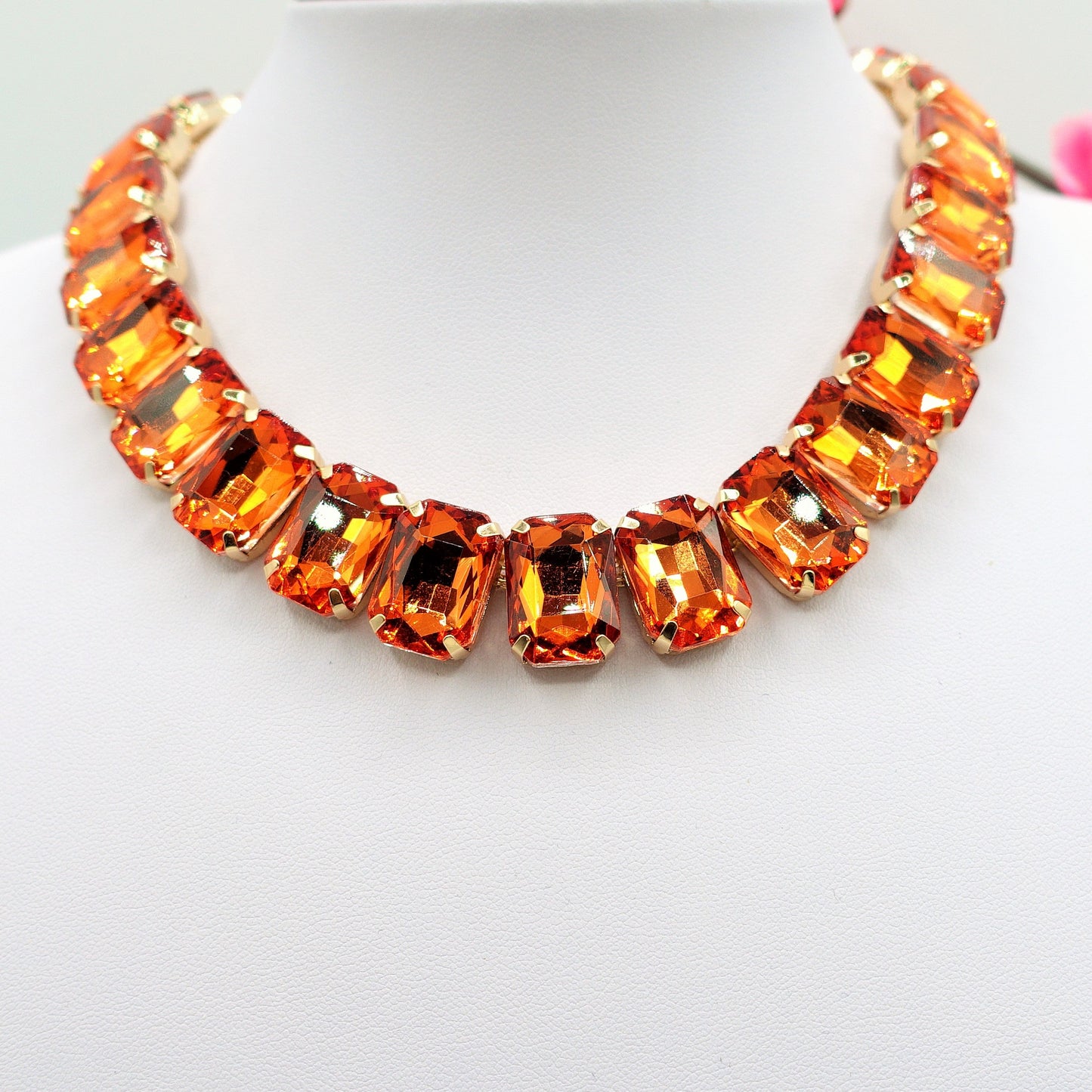 MARGOT collier con pietre sfaccettate - silver