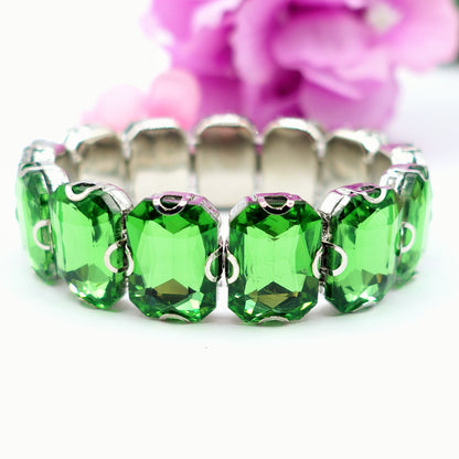 MARGOT Silver - Bracciale Elasticizzato con pietre sfaccettate